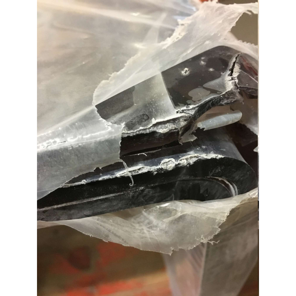 Acryl Dreisatztisch umbra (B-Ware) Modern Umbra